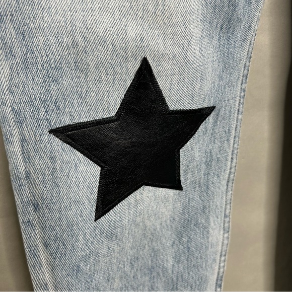 Ksubi Jeans Nine O Lucky Star High Rise Slim Staight Ankle Cropped Medium Wash - Picture 5 of 12